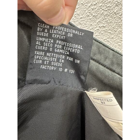 Reaction by Kenneth Cole Womens Jacket Size Small Black Leather Zip Up Lined - Picture 8 of 13